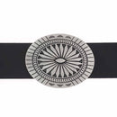 Boucle de ceinturon ovale - UTÉ - ARGENT VIEILLI - 40mm - Deco Cuir