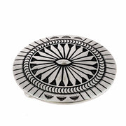 Boucle de ceinturon ovale - UTÉ - ARGENT VIEILLI - 40mm - Deco Cuir