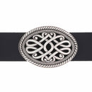Boucle de ceinturon celtique - IXA - ARGENT VIEILLI - 40mm - Deco Cuir