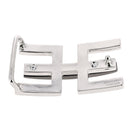 Boucle de ceinturon double E - LYO - NICKELÉ ET CANON DE FUSIL - 40mm - Deco Cuir