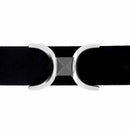 Boucle de ceinturon demi-cercles et pyramide - KAI - NICKELÉ ET CANON DE FUSIL - 40mm - Deco Cuir