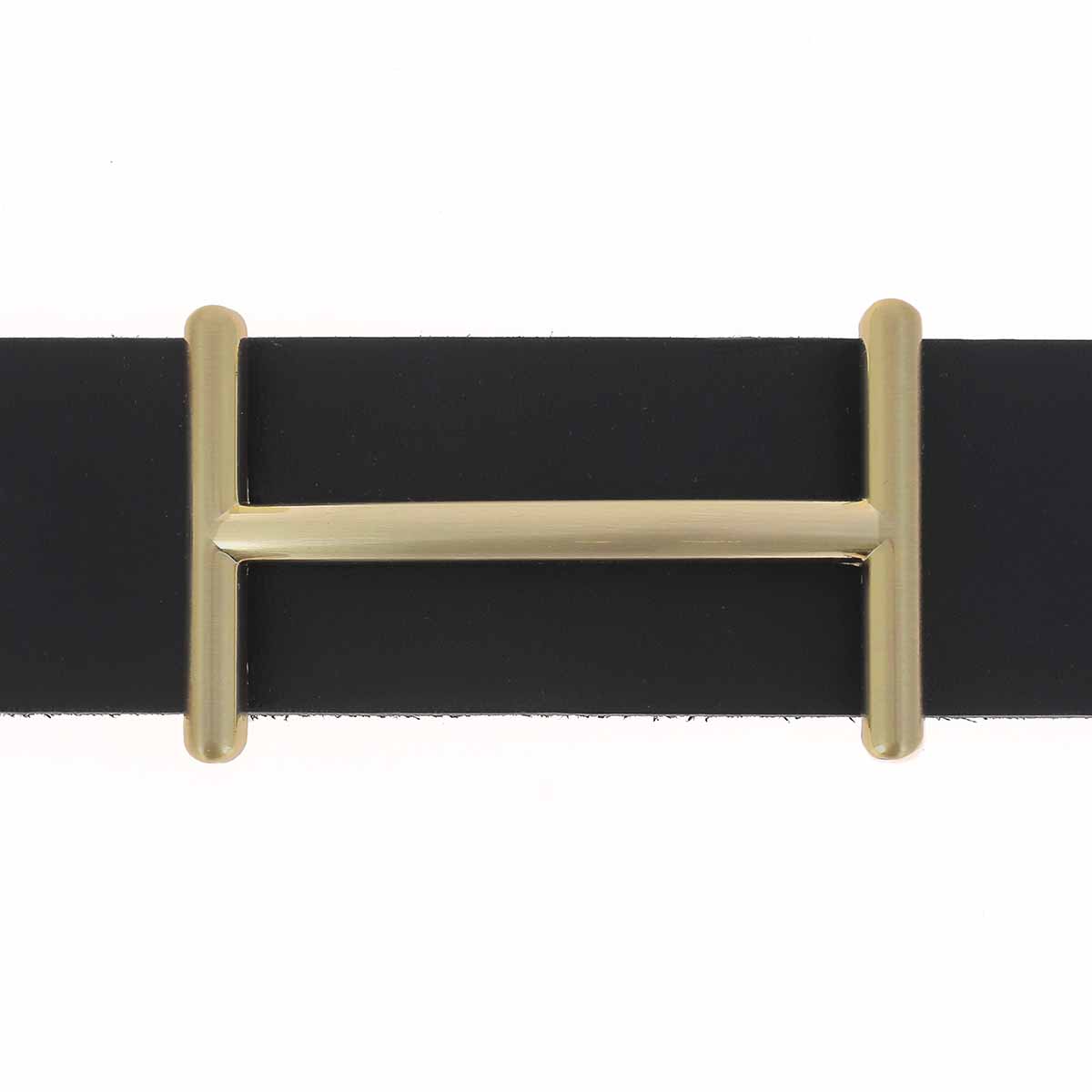 Boucle de ceinturon en forme de H - ASH - 35mm - Deco Cuir