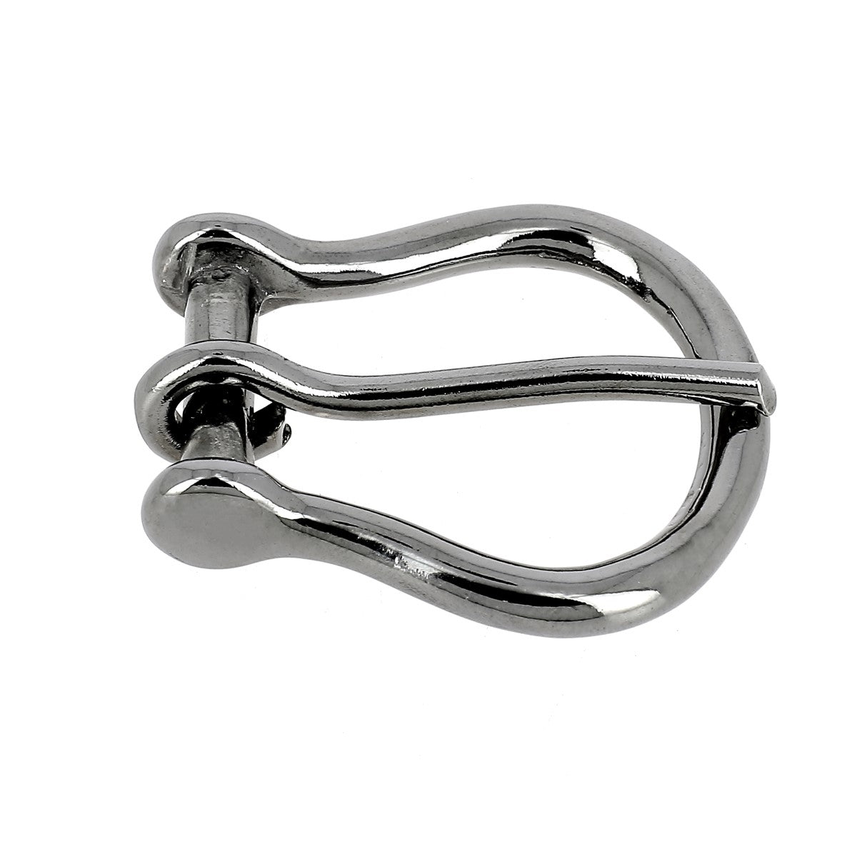 Boucle de ceinture en laiton LYR finition canon de fusil noir - S. Poursin