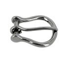 Boucle de ceinture en laiton LYR finition canon de fusil noir - S. Poursin