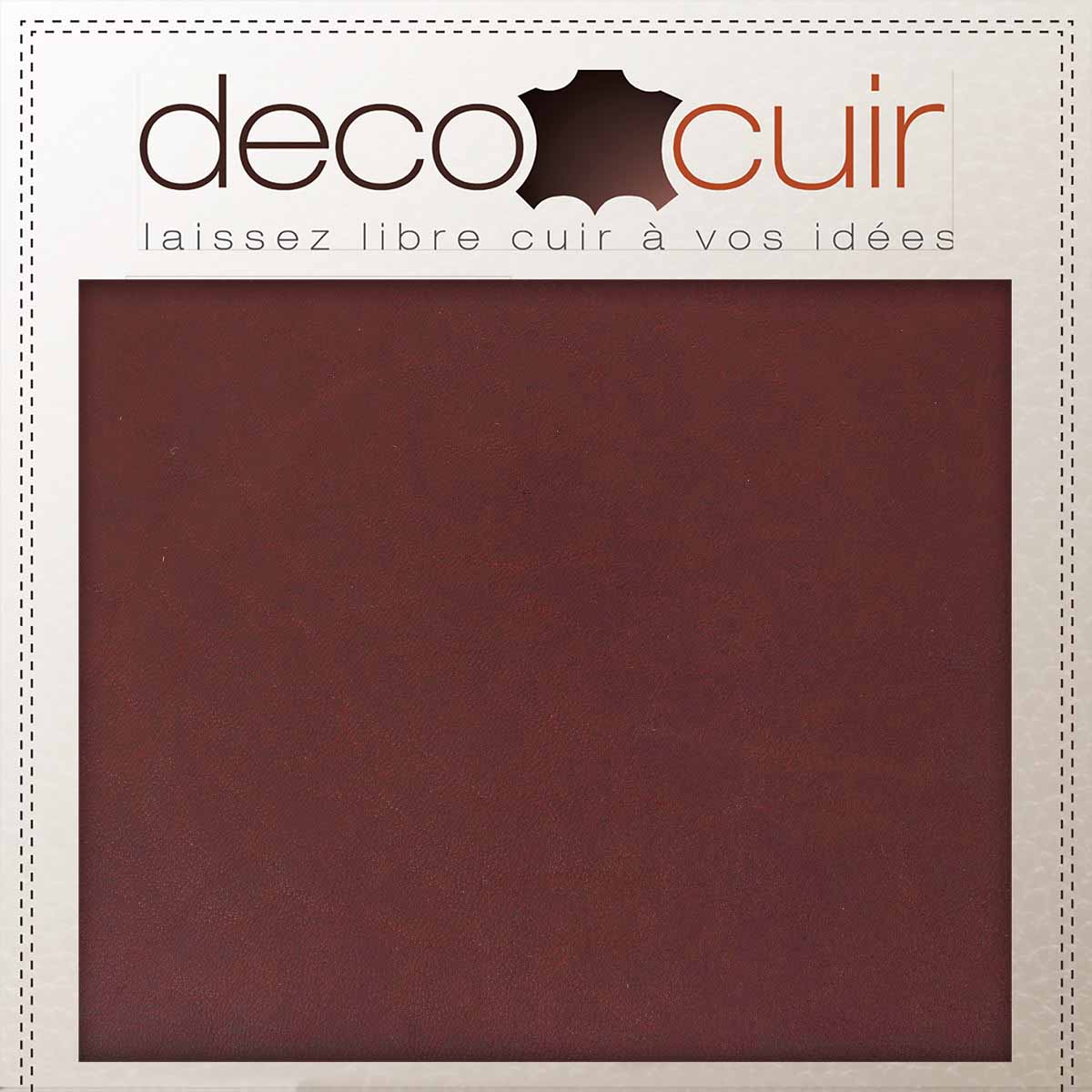 Peau entière de cuir de basane France en acajou, finition aniline, de haute qualité, pour cuir ou artisanat.