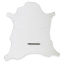 Peau de cuir de basane blanche, de haute qualité, façonnée en peau entière, fabriquée en France.