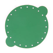Découpe pour bourse en cuir verte de la marque Deco Cuir, adaptée à la confection de bourses en cuir.
