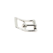 Boucle de ceinture double à rouleau GIA en nickelé, boucle de ceinture en métal pour ceinture de 13 mm.