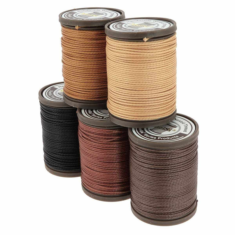 Fil De Lin Ciré Noir 0,6 Mm - 100 Mètres Pour Couture Cuir Et Travaux Manuels
