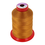 Bobine de fil polyester GRAL N°30 Coats, 1000m marron fauve, mercerie pour couture et broderie, image montrant la bobine.
