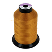 Bobine de fil polyester GRAL N°40 Coats, 1000m, marron fauve, mercerie pour couture et broderie, image montrant la bobine.