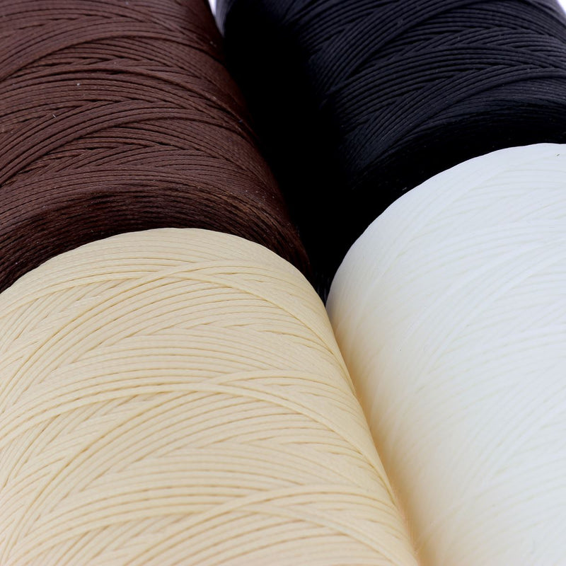 500m spool of braided and waxed polyester thread - Diam 1mm