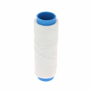 Bobine de fil polyester tressé et ciré blanc de 0,8 mm de diamètre, mercerie, longueur 100 m, marque Autres.