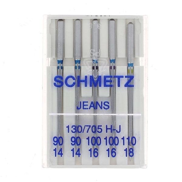 Set of 5 JEANS sewing machine needles - Assortment n°90 to 110 - Schmetz