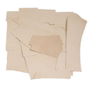 500g de chutes de cuir de collet tannage végétal naturel CLASSIC - Envers résiné incolore - Deco Cuir