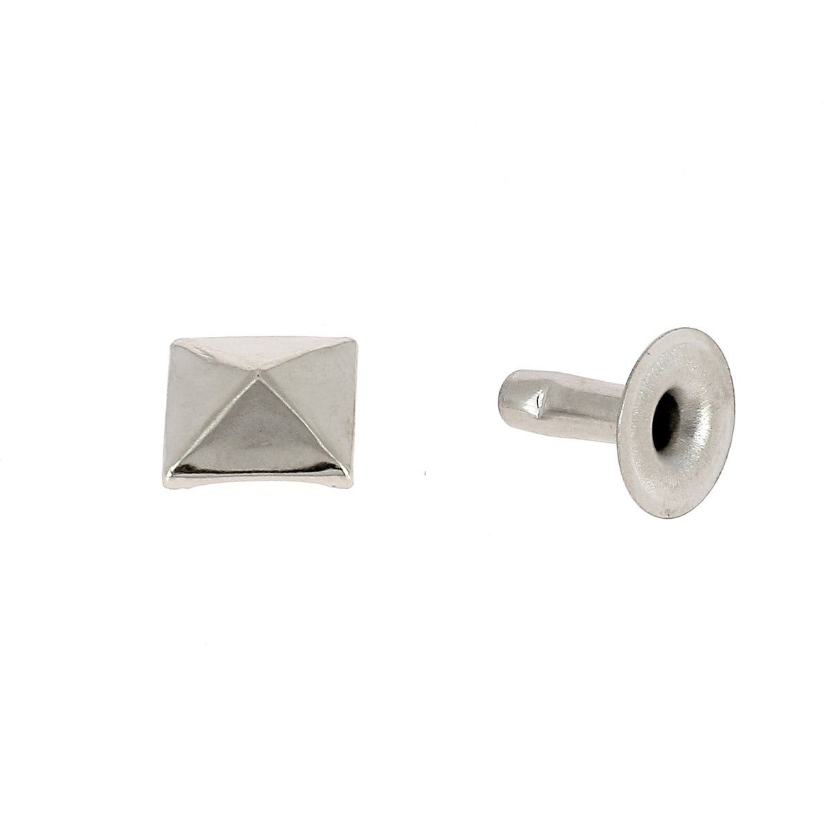 10 pyramid rivet nails - Nickel-plated | Deco Cuir