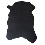 Peau de cuir de porc velours noir VELVET, peau de croûte de cuir souple pour projets de couture ou décoration.