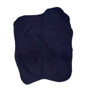 Peau de croûte de cuir de porc velours Velvet bleu marine, texture douce et souple, pour projets de maroquinerie ou décoration.