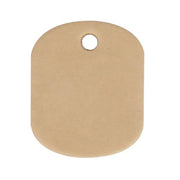 Découpe ellipse en cuir naturel pour porte-clés, fabriquée par Deco Cuir, idéale pour la personnalisation.