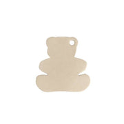 Découpe en cuir naturel de grand ourson pour porte-clés, par Deco Cuir, illustration détaillée de la pièce à personnaliser.