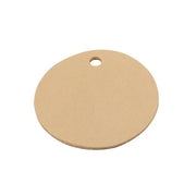 Découpe ronde de 6 cm en cuir naturel pour porte-clés à personnaliser, de la marque Deco Cuir.