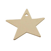 Découpe en cuir naturel de grande étoile pour porte-clés à personnaliser, fabriquée par Deco Cuir.