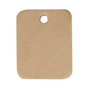Découpe rectangle pour porte-clés en cuir naturel de Deco Cuir, illustration de la forme rectangulaire pour personnalisation.