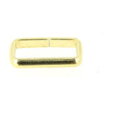 Passant rectangulaire doré de la marque Deco Cuir, boucle en bouclerie de 18x7 mm pour cuir ou artisanat.
