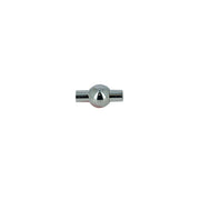 Fermoir bijou en inox avec boule aimantée de 3 mm pour lacet rond, finition nickelée, création de bijoux.