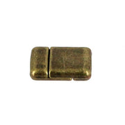 Fermoir pour bracelet en laiton vieilli avec rectangles aimantés, pour lanière de 10 mm, création de bijoux.