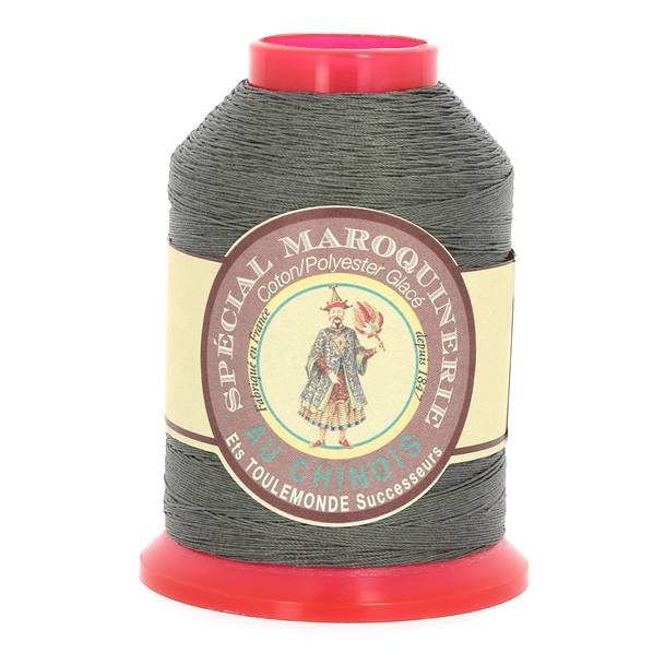 Fil Chinois Spécial Maroquinerie polyester coton - 28-3 - 0,45 mm - ARDOISE 872x600.jpg