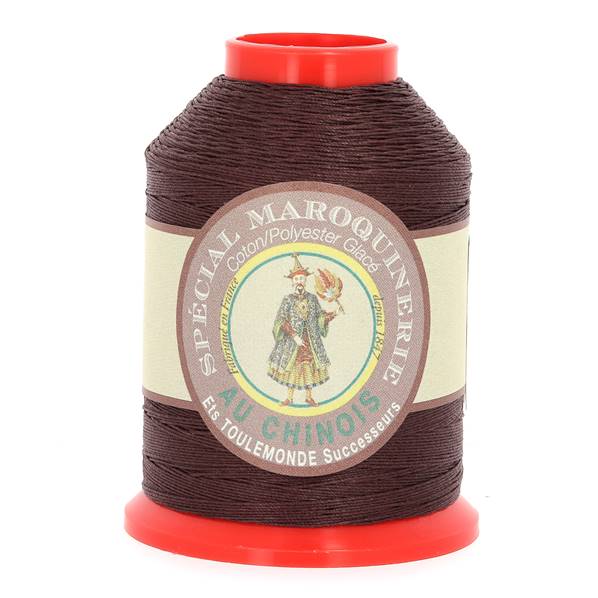 Fil Chinois Spécial Maroquinerie polyester coton - 28-4 - 0,52 mm - TERRE 369x600.jpg