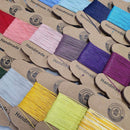 Cartonnette de 8m de fil de lin ciré MeiSi super fine M50 - 0,55 mm - VERT BÉRYL - MS096 - Deco Cuir