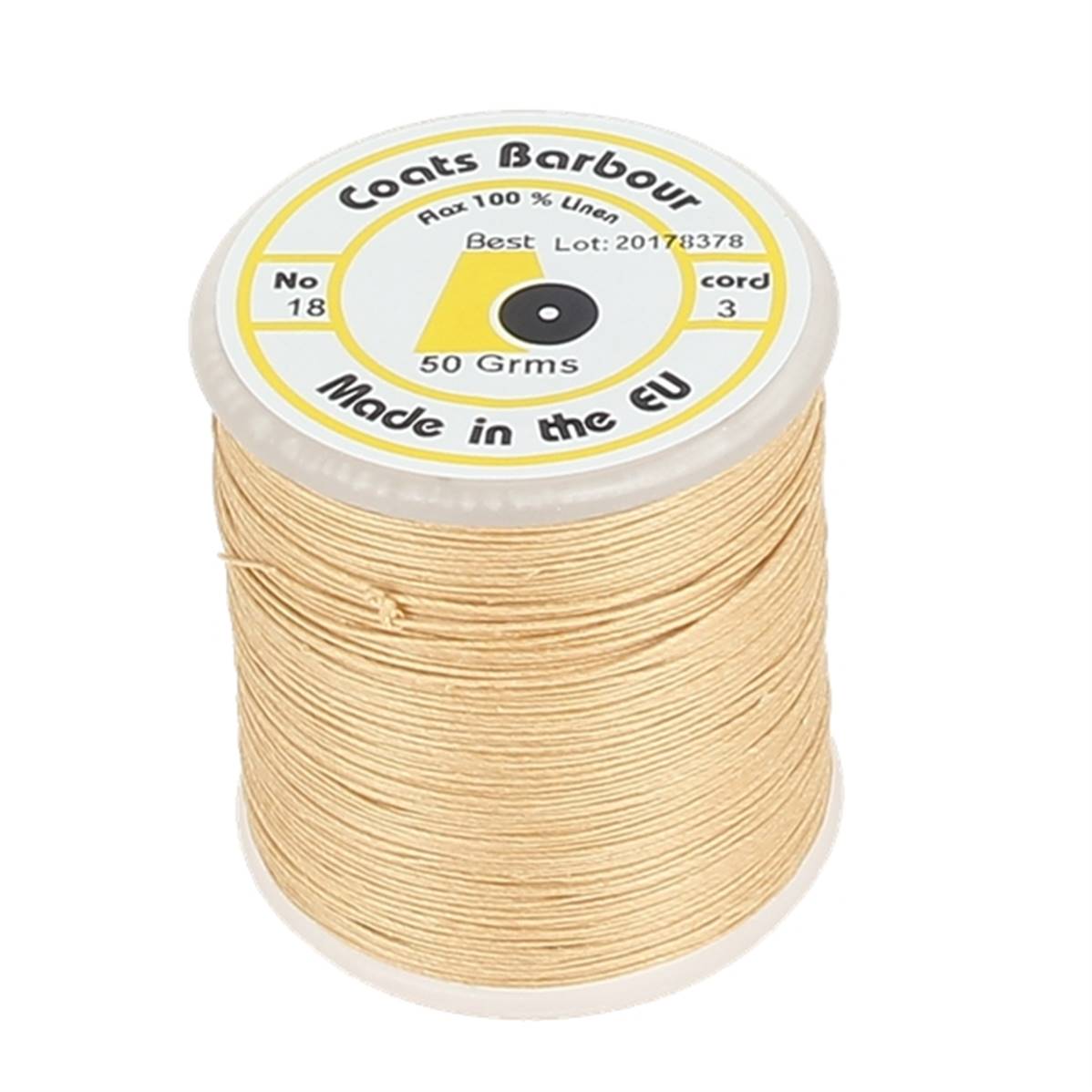 COATS BARBOUR satin linen thread spool - 18/3 - diam 0.60 mm | Leather Deco