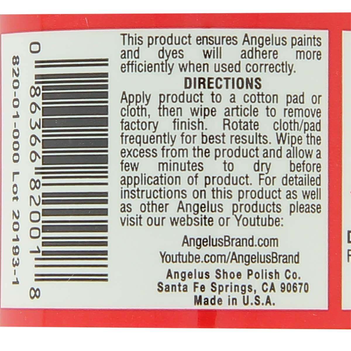 Angelus Lederen Preparer & Deglazer 4 oz (Pack van 3 Angelus Lederen Preparer & Deglazer 4 oz (Pack van 3