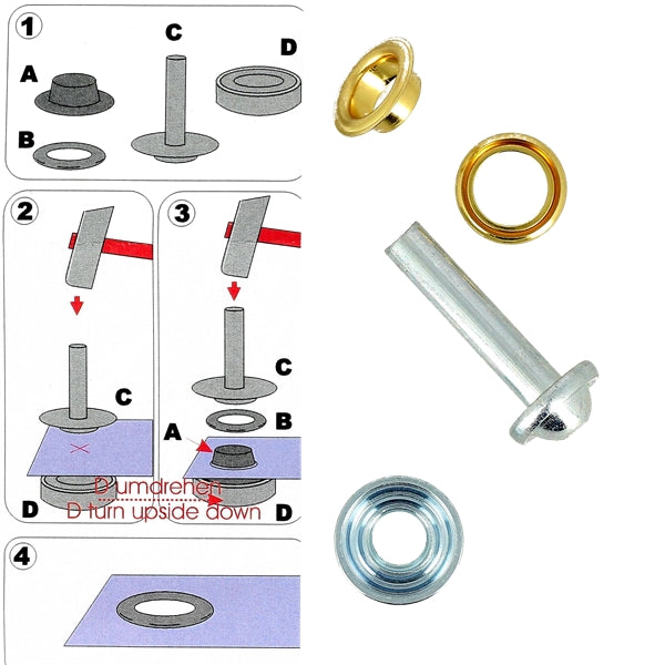 Kit Oeillets à rouler et outils de pose - Deco Cuir