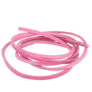 Lacet en cuir Carré - Largeur 2,8mm - Longueur 1,20m - ROSE - Deco Cuir