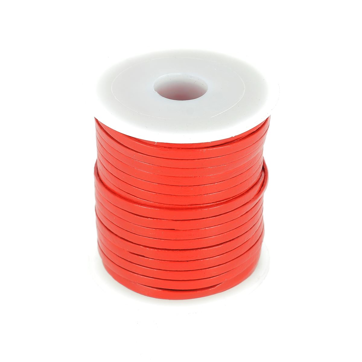 Lacet en cuir pigmenté Plat - Largeur 3mm - Deco Cuir