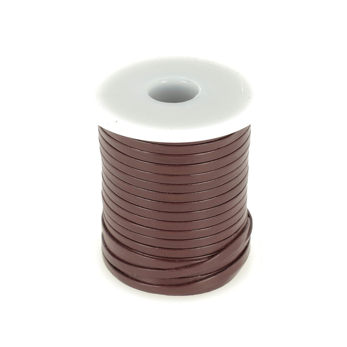 Lacet en cuir pigmenté Plat - Largeur 3mm - Deco Cuir