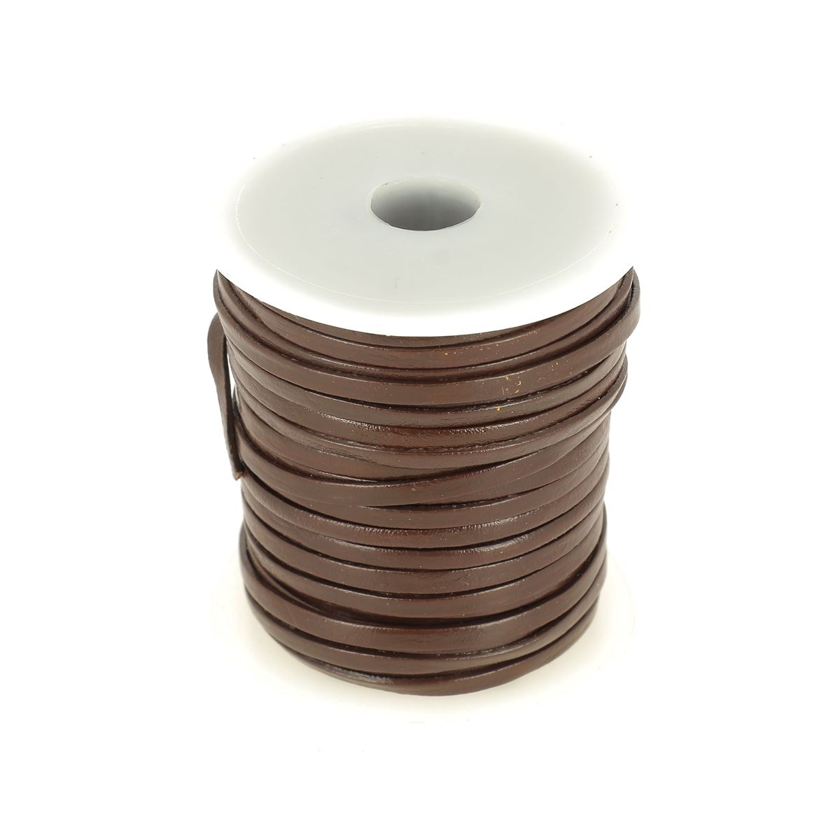 Lacet en cuir pigmenté Plat - Largeur 3mm - Deco Cuir