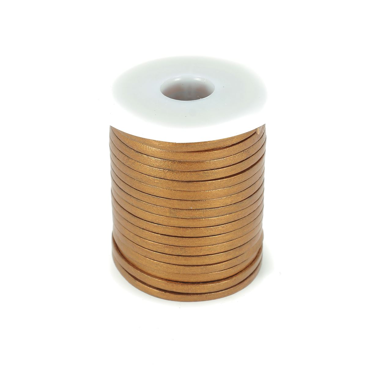 Lacet en cuir pigmenté Plat - Largeur 3mm - Deco Cuir