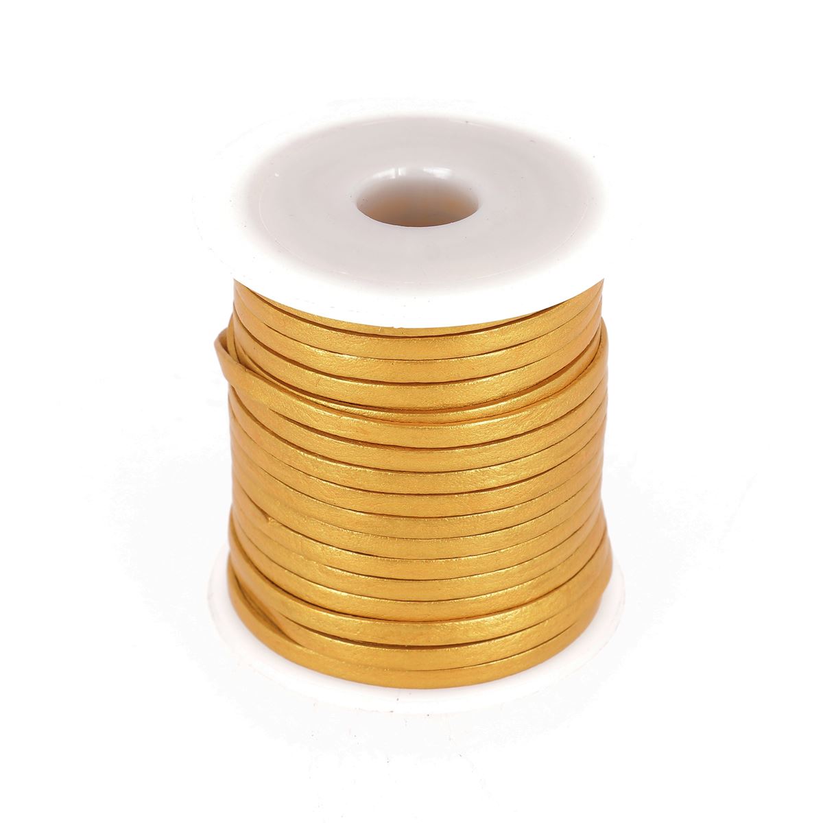 Lacet en cuir pigmenté Plat - Largeur 3mm - Deco Cuir