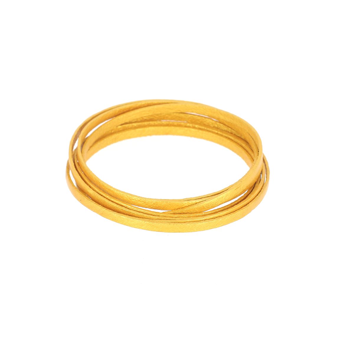 Lacet en cuir pigmenté Plat - Largeur 3mm - Deco Cuir