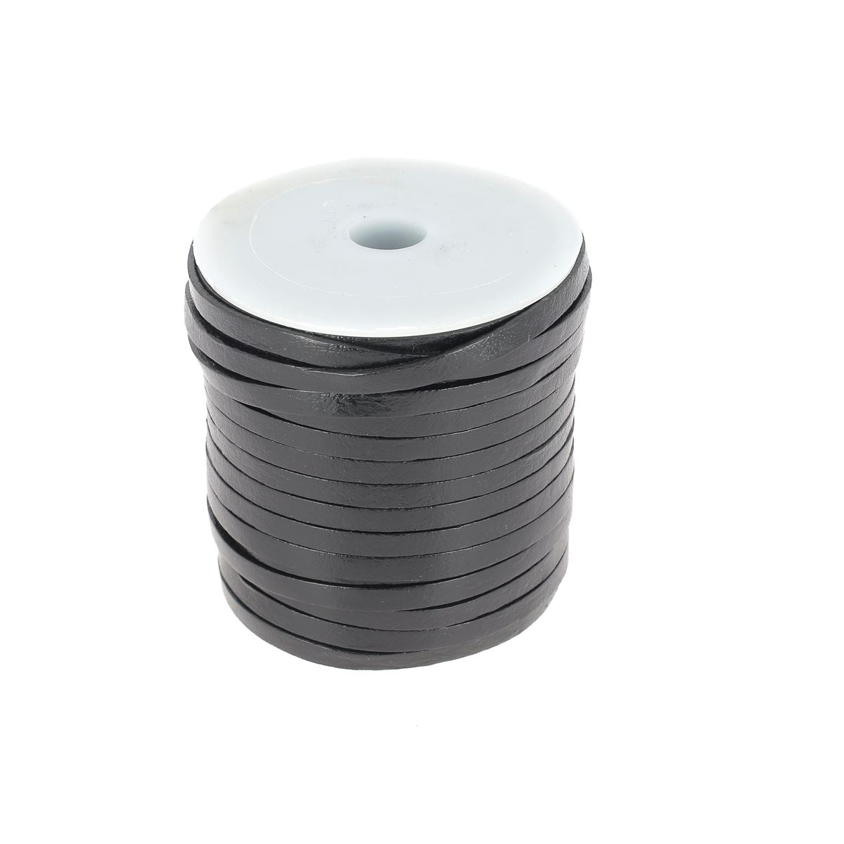 Lacet en cuir pigmenté Plat - Largeur 4mm - Deco Cuir