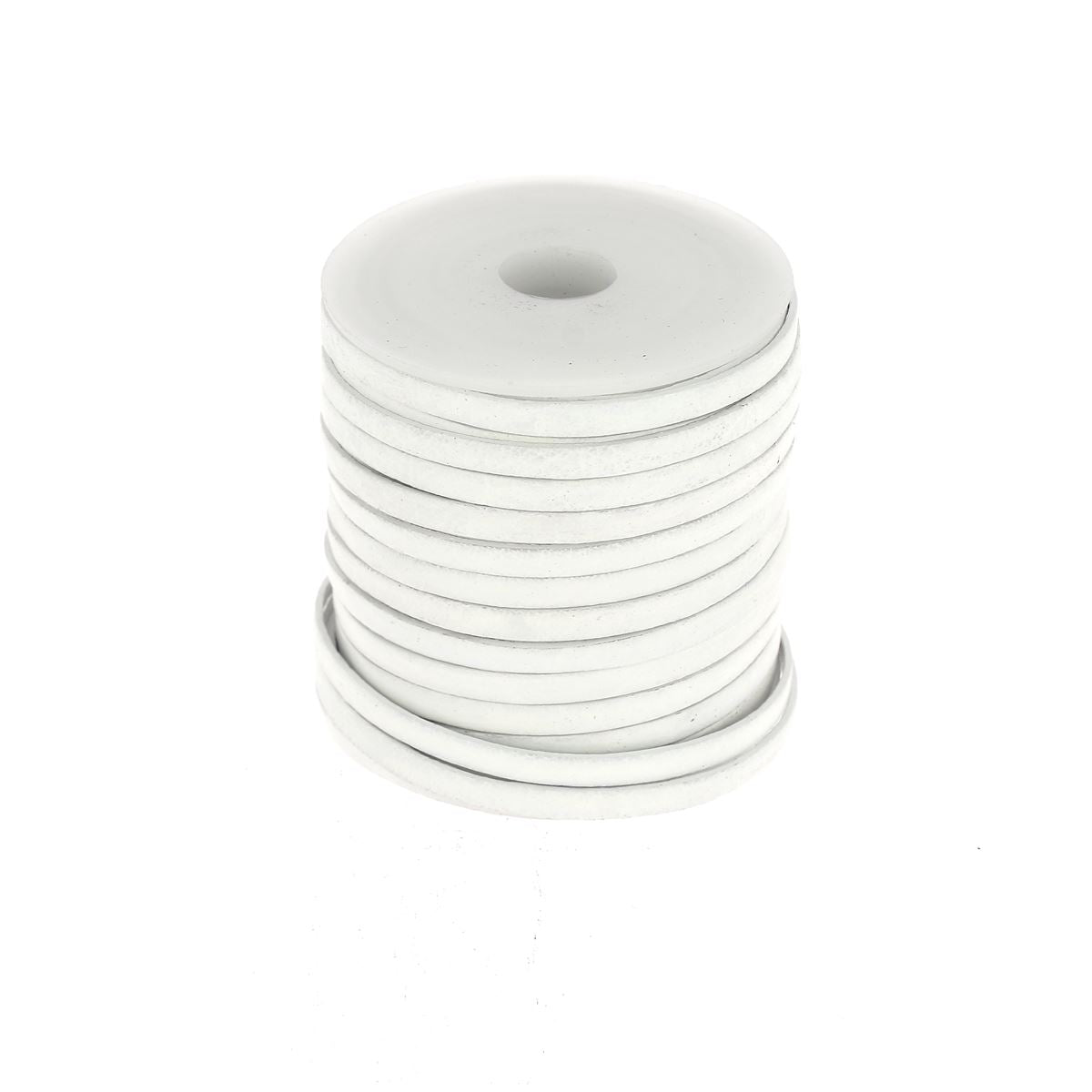 Lacet en cuir pigmenté Plat - Largeur 4mm - Deco Cuir