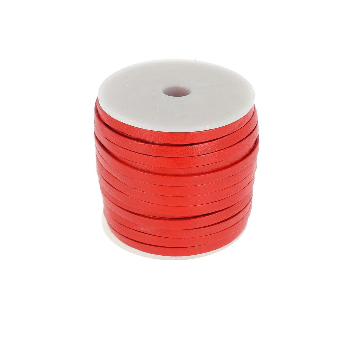 Lacet en cuir pigmenté Plat - Largeur 4mm - Deco Cuir