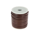 Lacet en cuir pigmenté Plat - Largeur 4mm - Deco Cuir