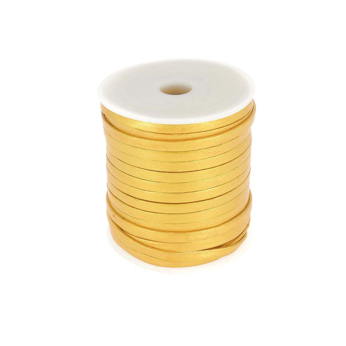 Lacet en cuir pigmenté Plat - Largeur 4mm - Deco Cuir