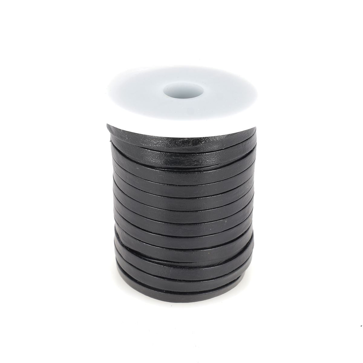 Lacet en cuir pigmenté Plat - Largeur 5mm - Deco Cuir