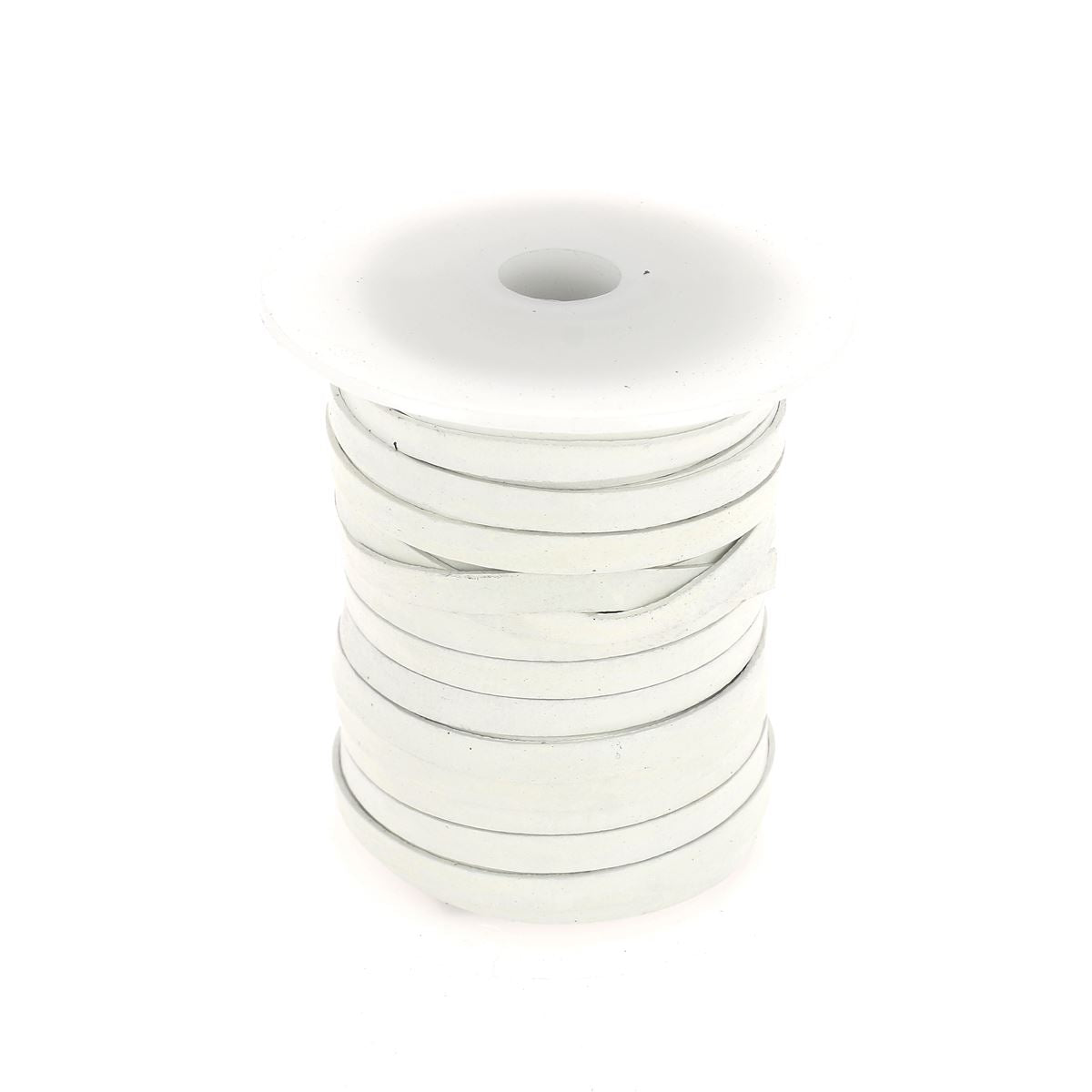 Lacet en cuir pigmenté Plat - Largeur 5mm - Deco Cuir